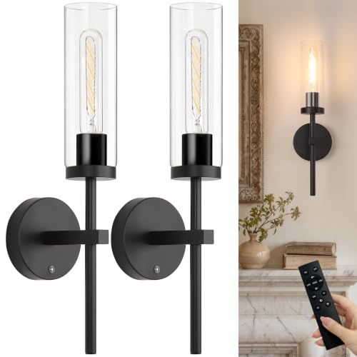 Battery Operated Wall Sconces Set of 2 (2 Count)