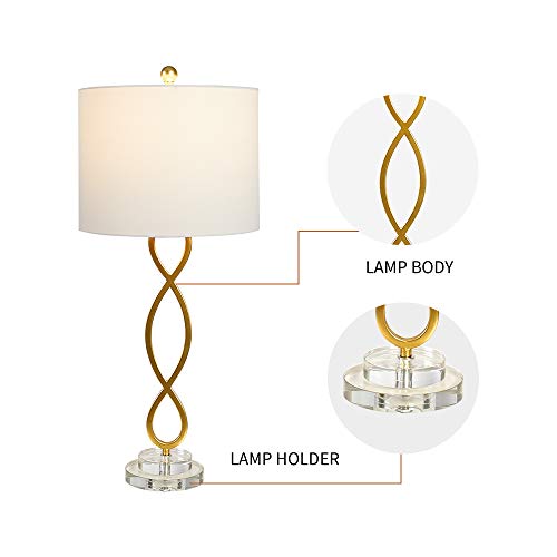 30" Brass Gold Table Lamps Set of 2 for Living Room (2 Count)