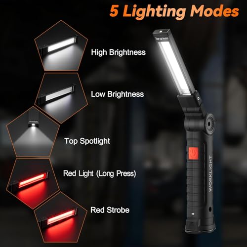 6Pack Magnetic Rechargeable LED Work Light (6 Count)