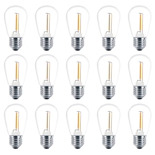 Shatterproof LED S14 Replacement Light Bulbs (15 Count)