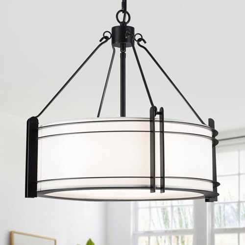 16.3'' Black Drum Chandelier