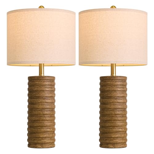 Farmhouse Table Lamps Set of 2 for Living Room (2 Count)