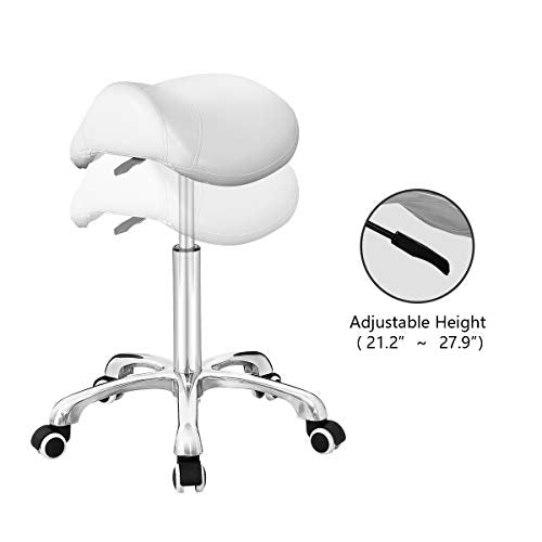 Saddle Stool Rolling Chair for Office Massage Salon Technician Kitchen Spa Drafting