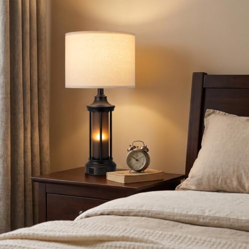 24" Farmhouse Table Lamps for Living Room