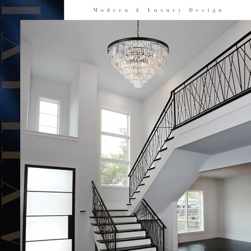 35" Large Crystal Chandeliers 6