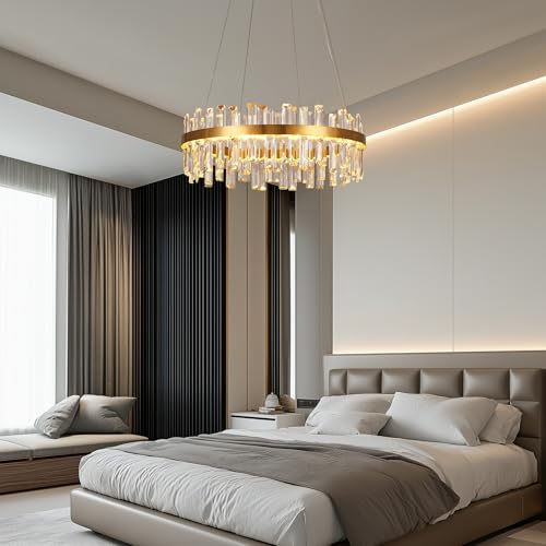 Modern Gold Crystal Led Chandelier