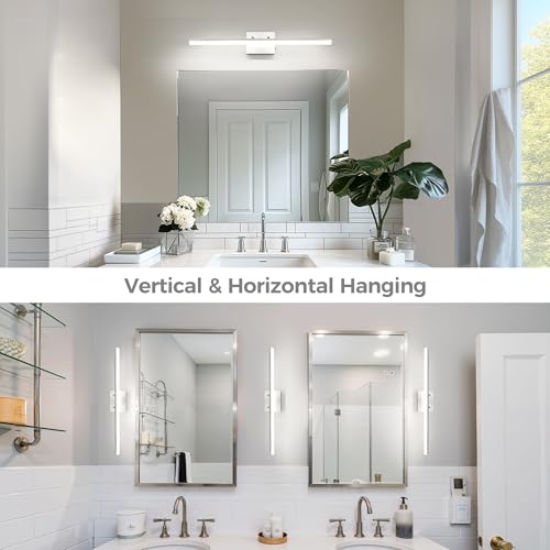 31.5 Inch Bathroom Vanity Light Bar Over Mirror Nickel 3CCT
