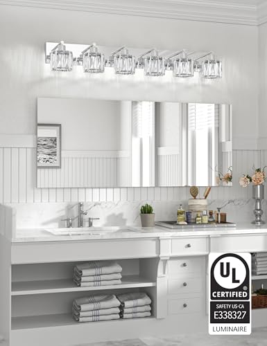 Crystal Vanity Lights for Bathroom (6 Count)