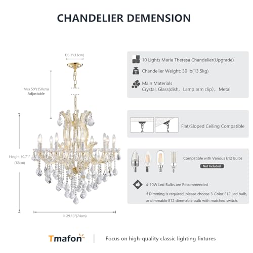Modern Gold Crystal Chandelier Lighting