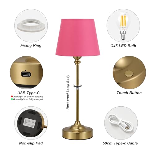 Cordless Table Lamps Rechargeable Set (2 Count)