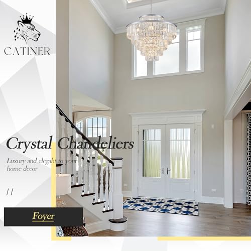 36" Large Crystal Chandelier