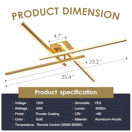Gold Modern Led Chandelier 4