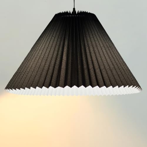 Pleated Black Lamp Shade for Arc