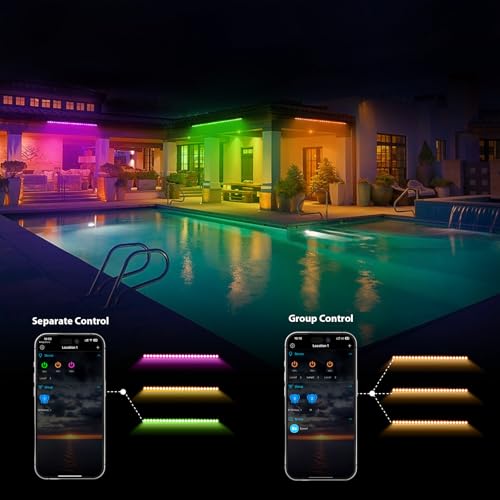 168W Smart LED Wall Washer Light Bar (RGBW Black Housing - Single Cable)