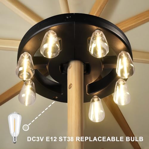 Patio Outdoor Umbrella Lights (8 Count)