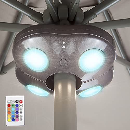 Patio Umbrella Light Outdoor Wireless Battery Operated LED Table Umbrella Lights with Remote