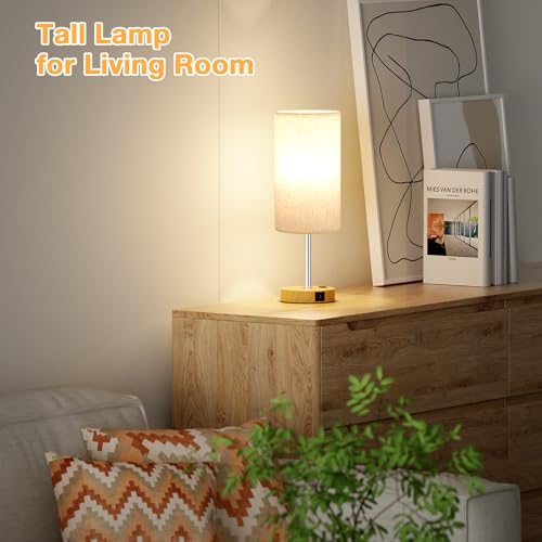 17.4" Bedside Lamp for Bedroom