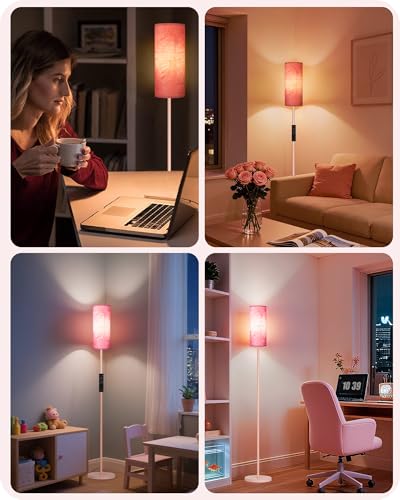 Dimmable Floor Lamps for Living Room with Remote and Foot Switch