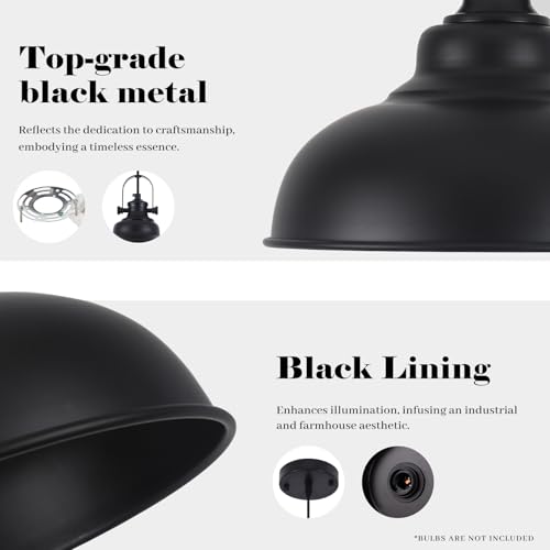 Black Pendant Lights Kitchen Island (2 Count)