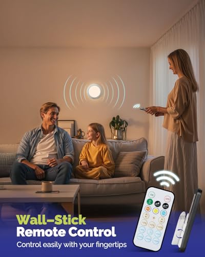 10000mAh Battery Operated Wireless Shower Light Waterproof 2 Pack (2 Count)