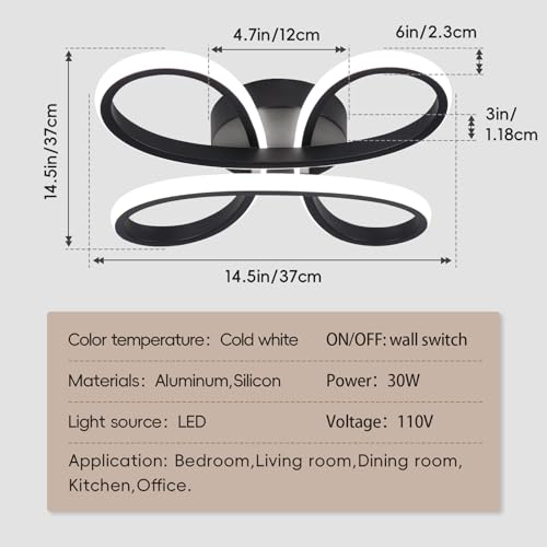 Modern LED Ceiling Light (2 Count)