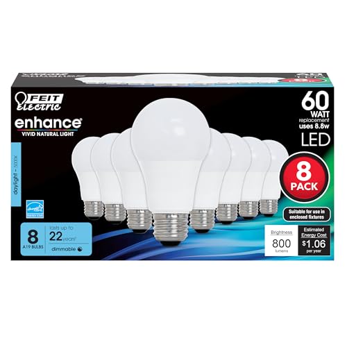 A19 LED Light Bulbs (8 Count)