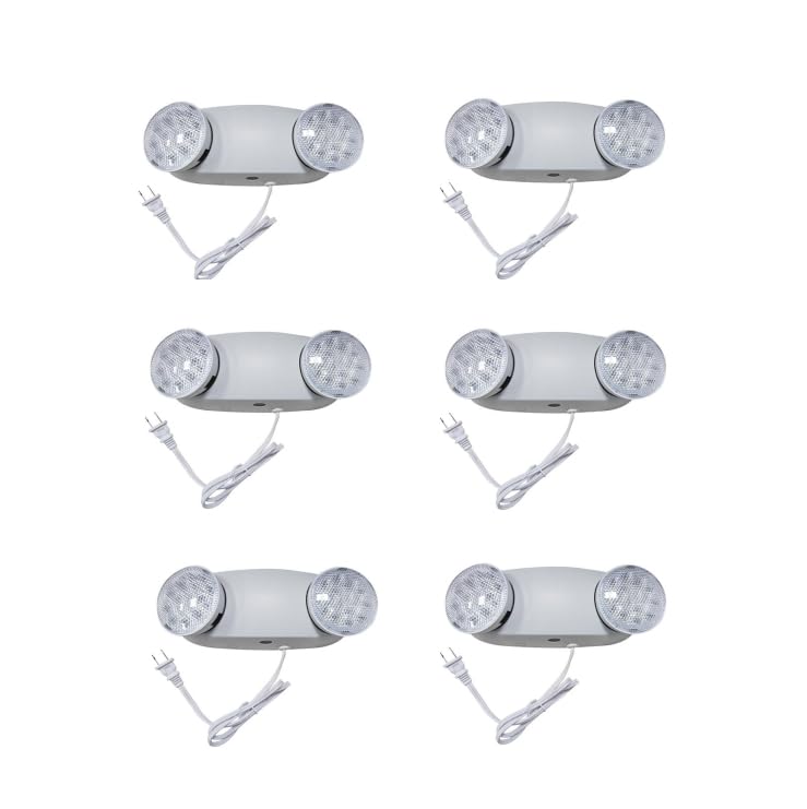 LED Emergency Lights with Battery Backup (6 Count)
