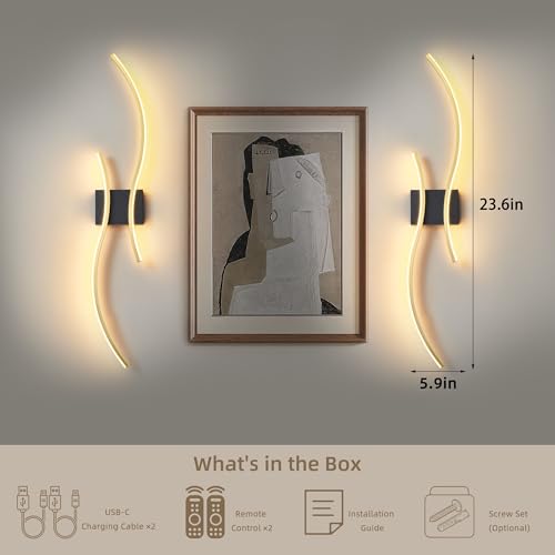 Wireless Wall Sconces Set of Two (2 Count)