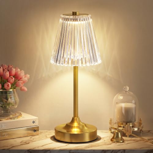 Gold Cordless Rechargeable Table Lamp