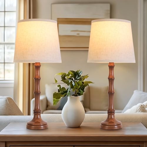 Lamps Set of 2 Modern Farmhouse Table Lamp Bedside Reading Lamps Living Room End Tables Set Lamps for Night Stands Bedroom Night Lamp (2 Count)