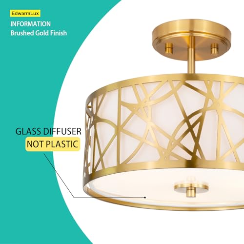 3 Light Semi Flush Mount Ceiling Light