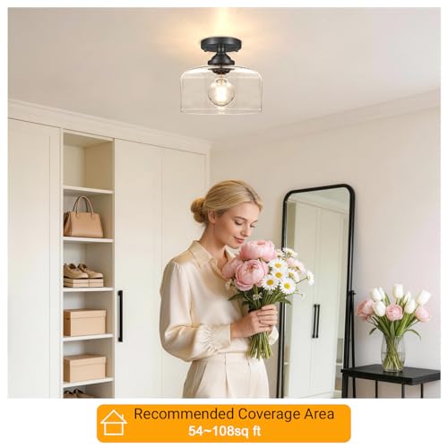 Small Semi Flush Mount Ceiling Light Fixture