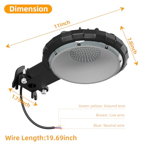 100W LED Barn Light with 10000LM 5000K Warm Light