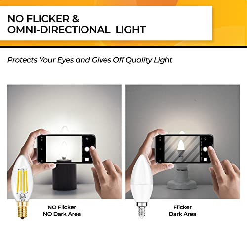 Candelabra Light Bulbs 60W Eq (12 Count)