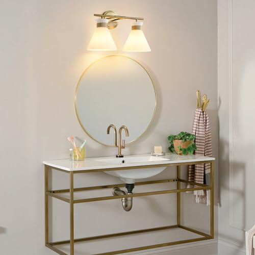 Gold Bathroom Light Fixtures (2 Count)