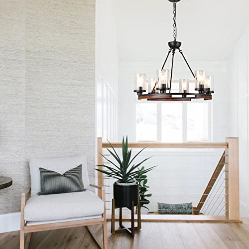 28 Inch Wagon Wheel Chandelier