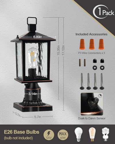 Dusk to Dawn Outdoor Post Light