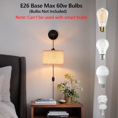 Plug in Wall Sconces Set of 2 (2 Count)