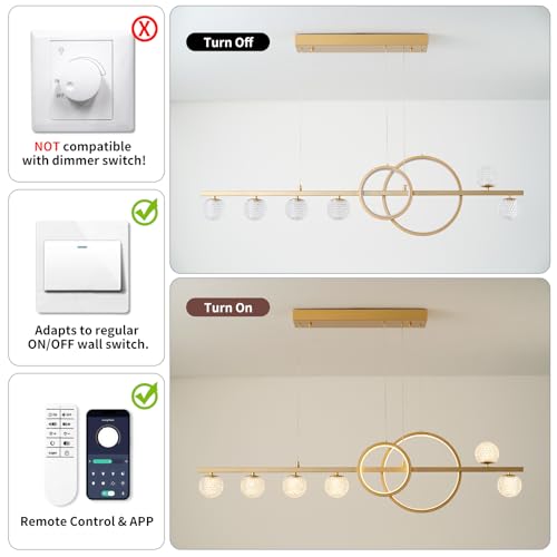 Modern Gold Chandeliers Pendant Light