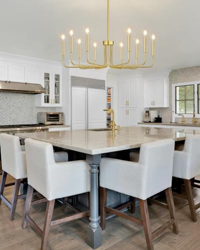 10 Light Gold Chandelier