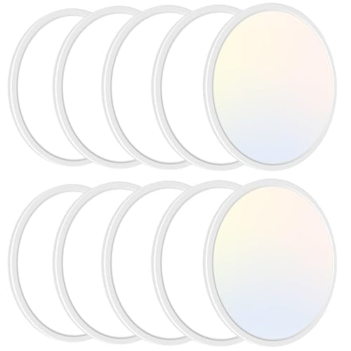 10 Pack 12 Inch LED Flush Mount Super Slim 28W 3200lm LED Ceiling Light (10 Count)