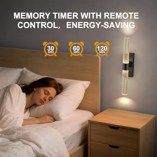 Crystal Battery Operated Wall Sconce