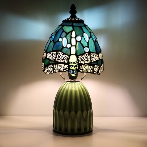 Stained Glass Mushroom Table Lamp 12.5 Inch