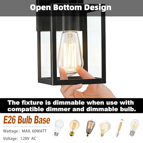 9 Inch Outdoor Wall Light Dusk to Dawn (2 Count)