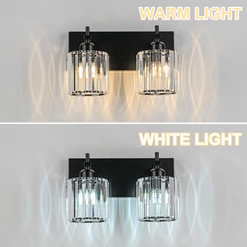 Black Crystal Bathroom Vanity Lights