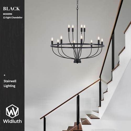 33.5" Black Chandelier