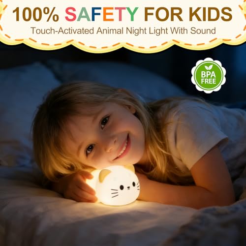 Cat Night Light & Lamp for Baby Nursery