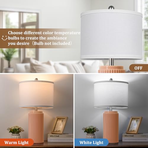 23.5’’ Orange Table Lamps for Bedroom Set of 2 (2 Count)