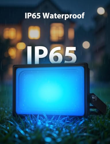 RGBW Flood Lights Outdoor with Remote (4 Count)