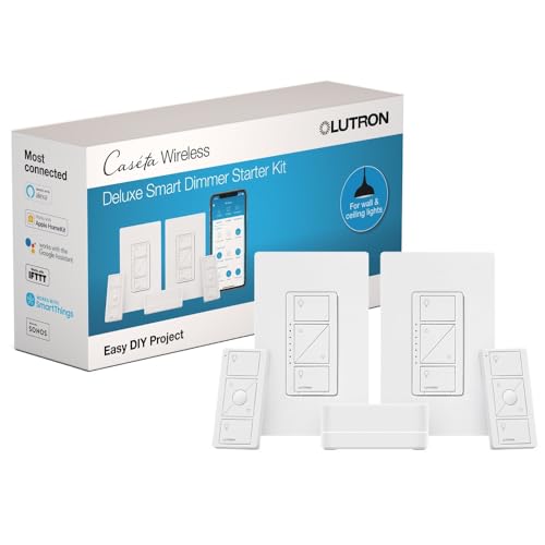 Caseta Deluxe Smart Dimmer Starter Kit; 2 Smart Dimmers (2 Count)